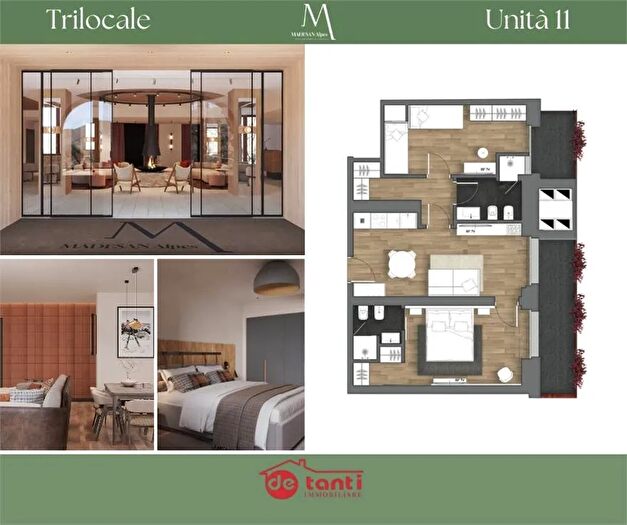 Appartamento trilocale in vendita in Via G Carducci Madesimo So, Madesimo