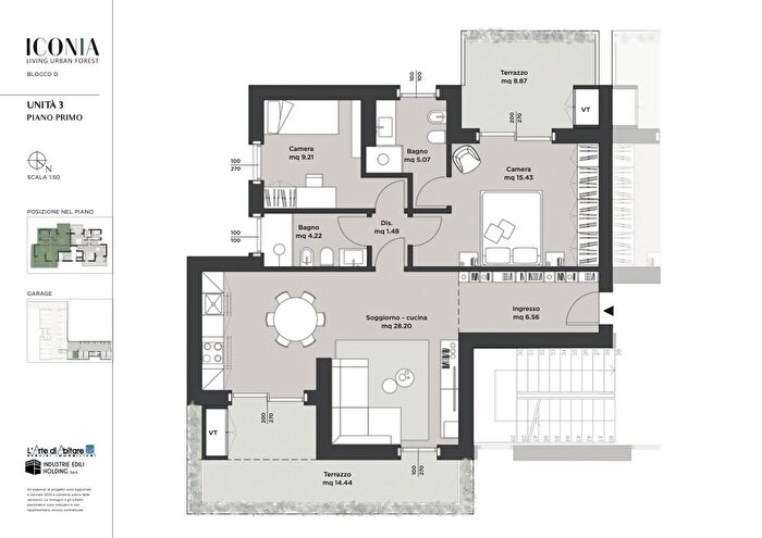 Appartamento trilocale in vendita in Rimini