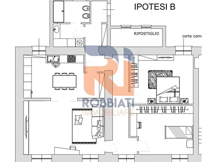 Appartamento trilocale in vendita in Via Gramsci, Cava Manara