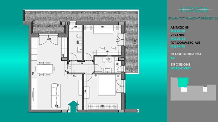 Appartamento trilocale in vendita in Via Bari, Casamassima