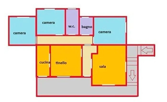 Appartamento bilocale in vendita in Via Gorizia, Cecina