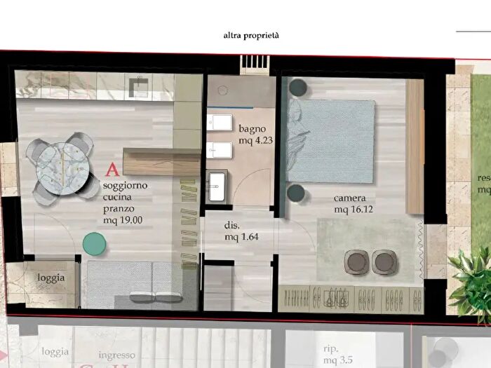 Appartamento bilocale in vendita in Cascina