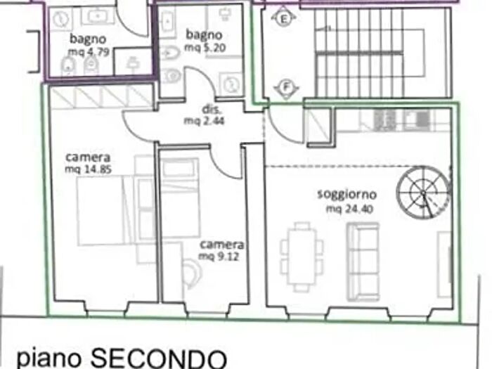 Appartamento trilocale in vendita in Porcari