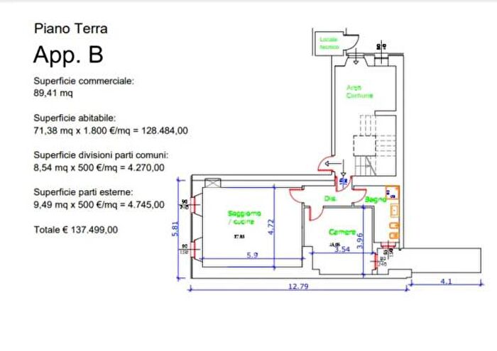 Appartamento trilocale in vendita in Via Glisente, Castelletto Sopra Ticino
