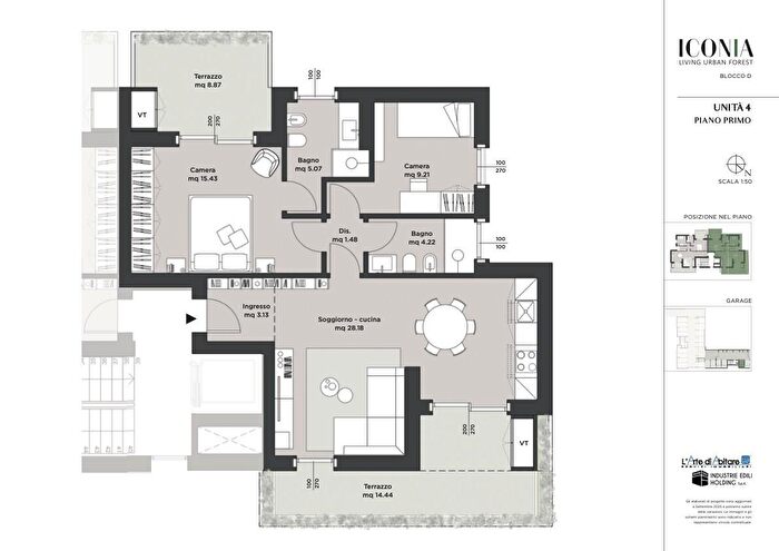 Appartamento trilocale in vendita in Rimini