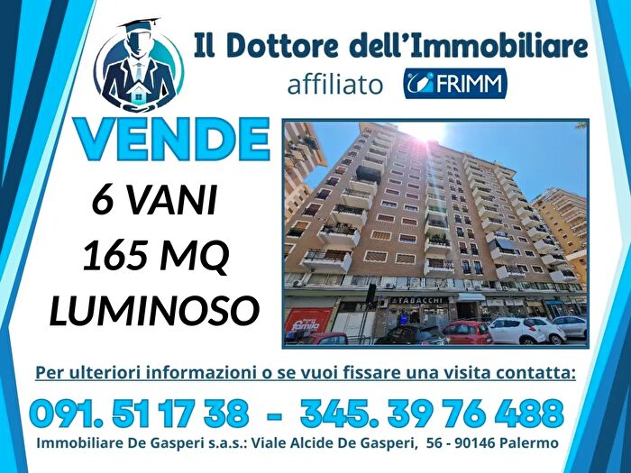 Appartamento con 6 locali in vendita in Viale Alcide De Gasperi, Palermo