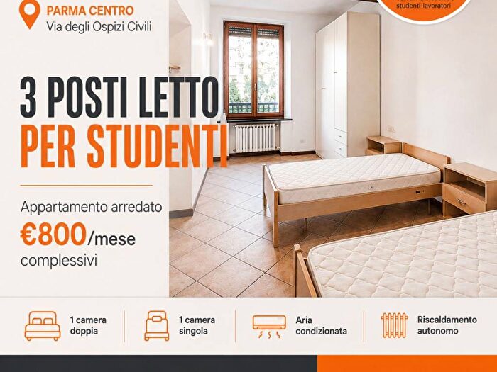 Appartamento trilocale in affitto in Strada Ospizi Civili, Centro Storico, Parma