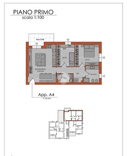 Appartamento trilocale in vendita in Via Ricci Oddi, Piacenza