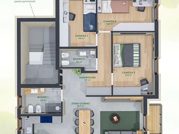 Appartamento quadrilocale in vendita in Cret De Breil, Chatillon