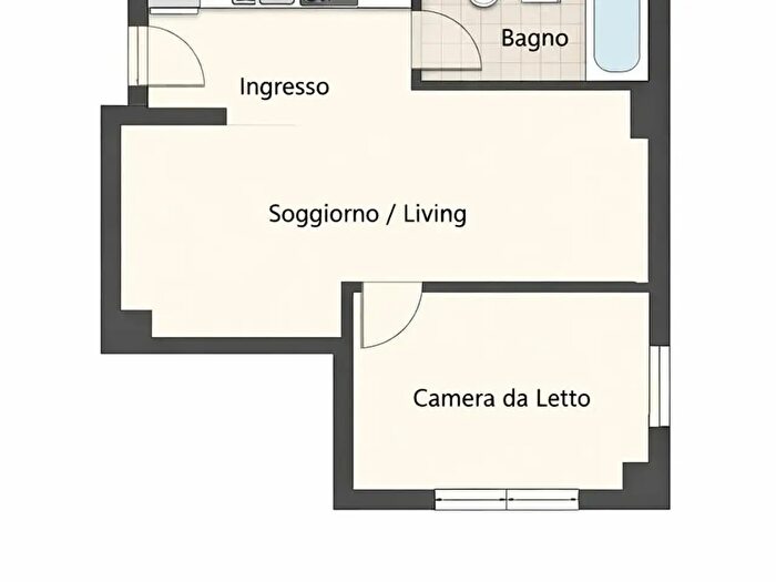 Appartamento bilocale in affitto in Via Malaga, Milano