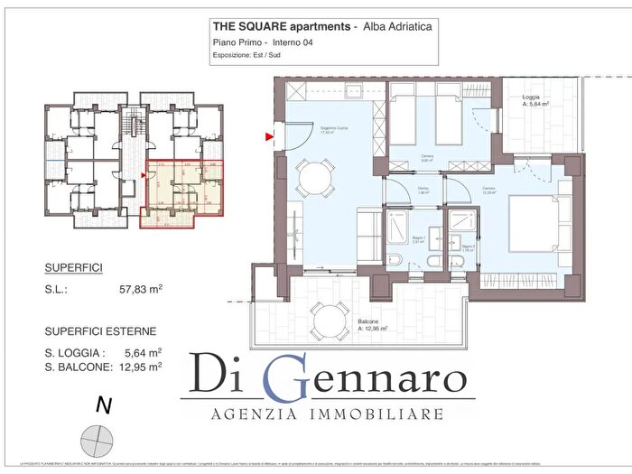 Appartamento trilocale in vendita in Via Toscana, Alba Adriatica