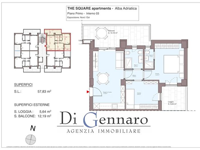 Appartamento trilocale in vendita in Via Toscana, Alba Adriatica