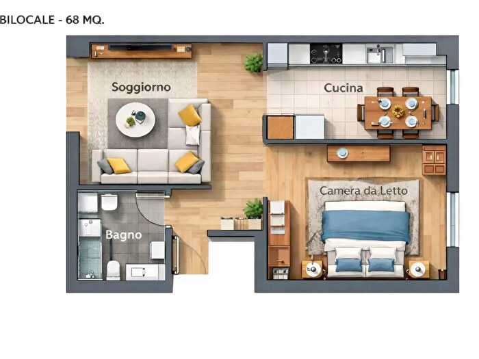 Appartamento bilocale in affitto in Via Gaspare Aselli, Milano