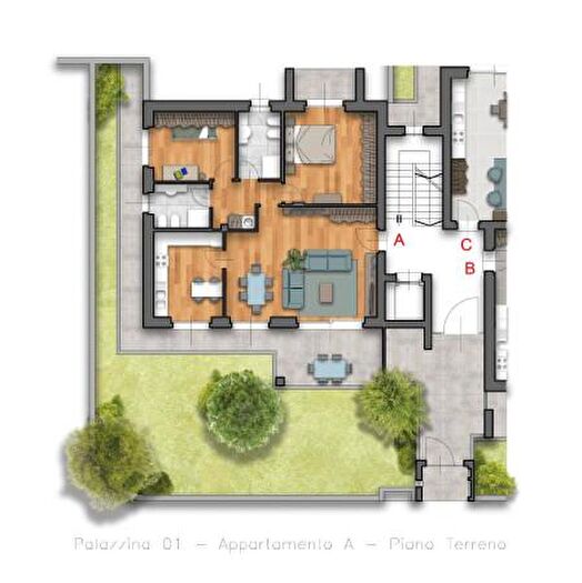 Appartamento trilocale in vendita in Via Antonio Stoppani, Locate Varesino