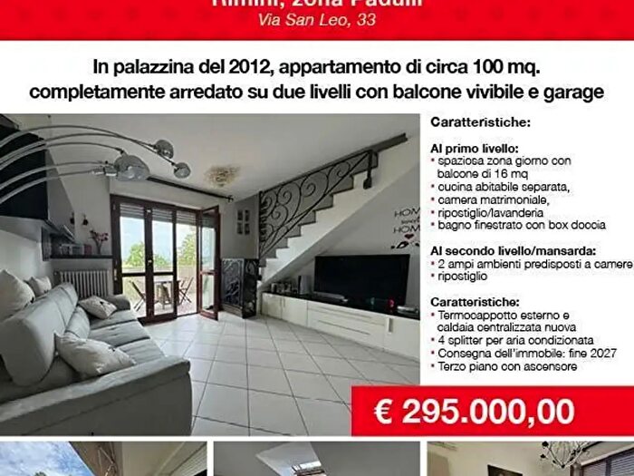 Appartamento con 5 locali in vendita in Via San Leo, Rimini