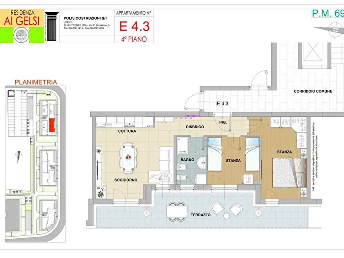 Appartamento trilocale in vendita in Via Don Renzo Cassoni, Trento