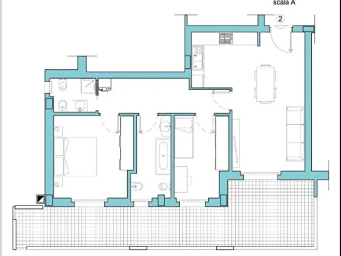 Appartamento trilocale in vendita in Via Giacomo Leopardi, Pescara
