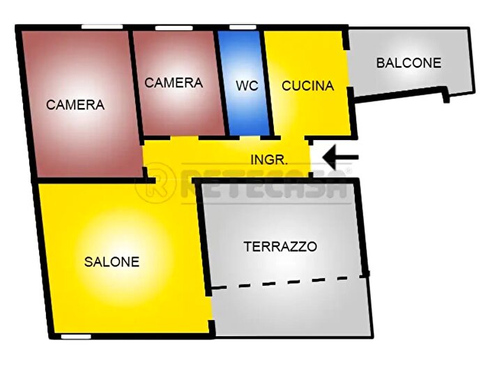 Appartamento trilocale in vendita in Via Etruria, Ladispoli