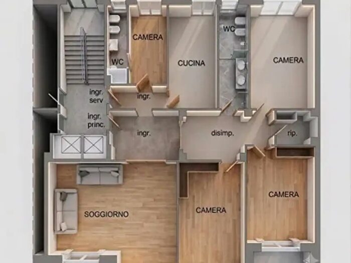 Appartamento con 6 locali in vendita in Torino