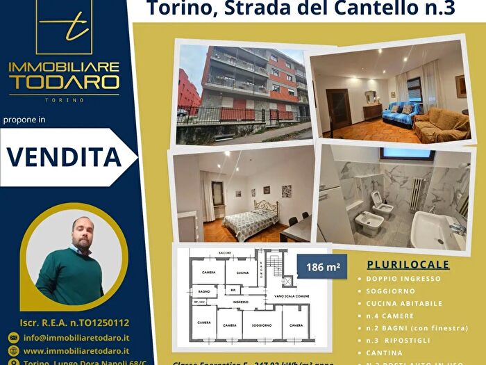 Appartamento con 6 locali in vendita in Strada del Cantello, Torino
