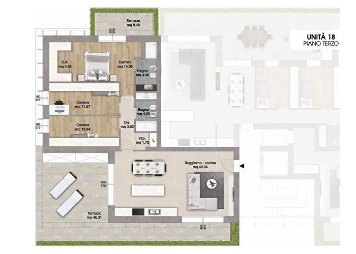 Appartamento quadrilocale in vendita in Rimini
