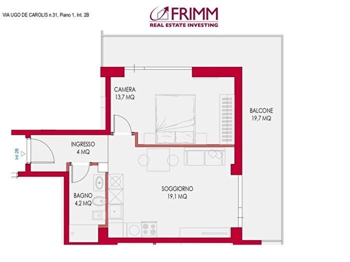 Appartamento bilocale in vendita in Via Ugo De Carolis, Roma