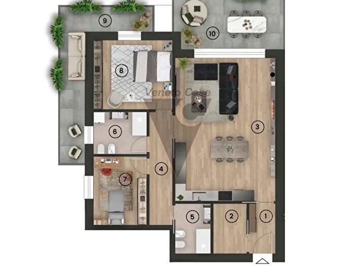 Appartamento trilocale in vendita in Camponogara