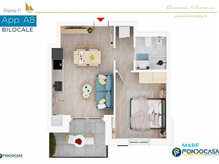 Appartamento bilocale in vendita in Via Aurelia, Loano