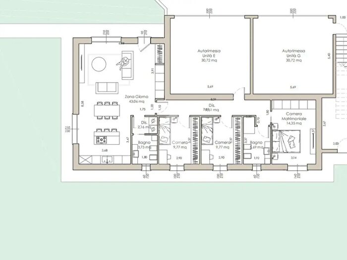 Appartamento quadrilocale in vendita in Via Roma, Corte Franca