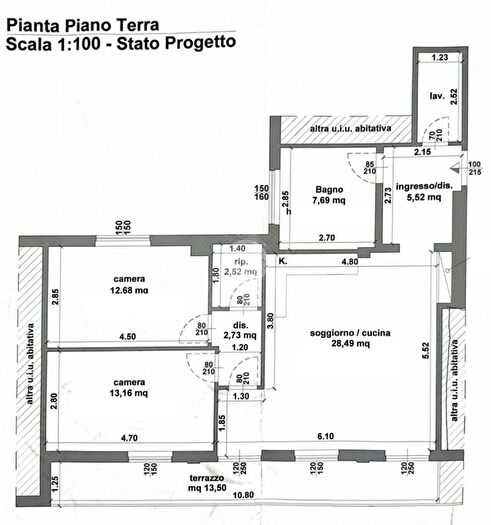 Appartamento trilocale in vendita in Viale Macallè, Pistoia