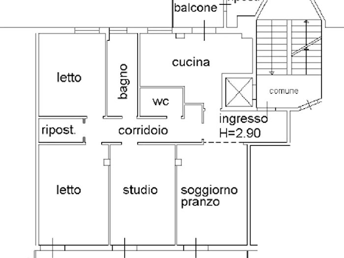 Appartamento con 5 locali in affitto in Via Cesare Battisti, Cesena