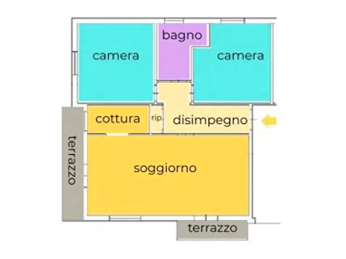Appartamento quadrilocale in vendita in Viale Galliano, Cecina
