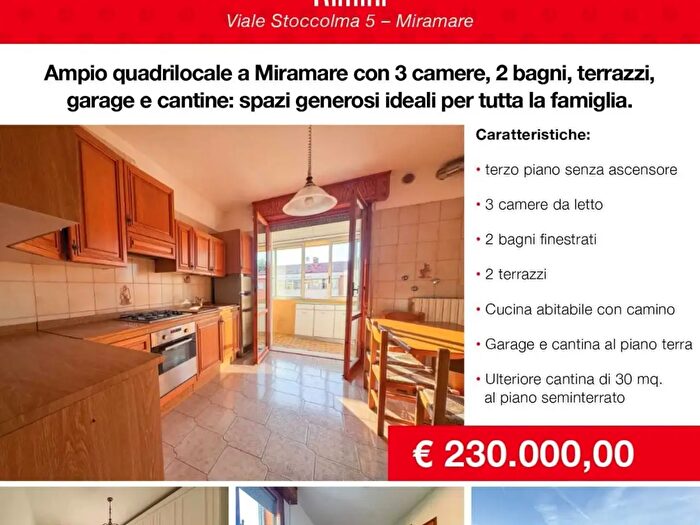 Appartamento quadrilocale in vendita in Viale Stoccolma, Rimini
