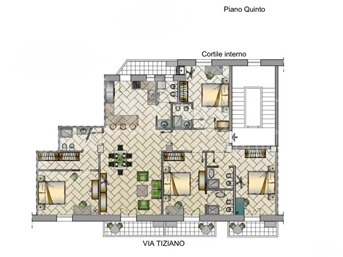 Appartamento con 6 locali in vendita in Via Tiziano, Cagliari