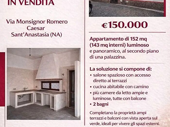 Appartamento in vendita in Via Monsignor Romero Caesar Snc, SantAnastasia