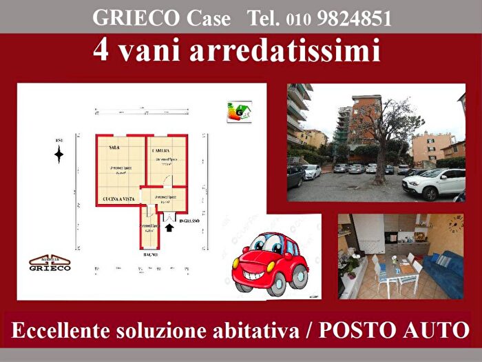 Appartamento bilocale in affitto in Passo Moglia, Nervi, Genova