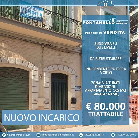 Appartamento quadrilocale in vendita in Via Filippo Turati, San Severo