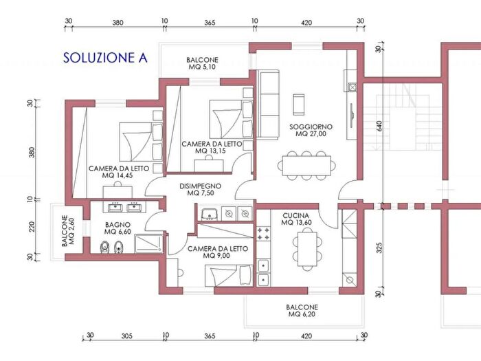 Appartamento quadrilocale in vendita in Quattro Castella