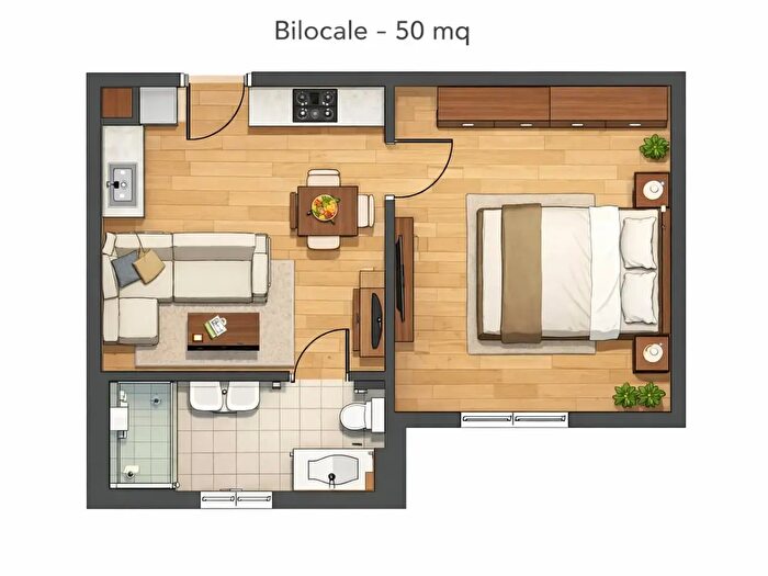 Appartamento bilocale in affitto in Via Paulucci di Calboli Fulcieri, Milano