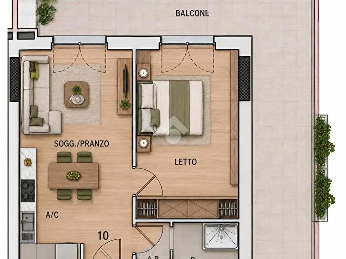 Appartamento bilocale in vendita in Via Marcello Mastroianni, Roma