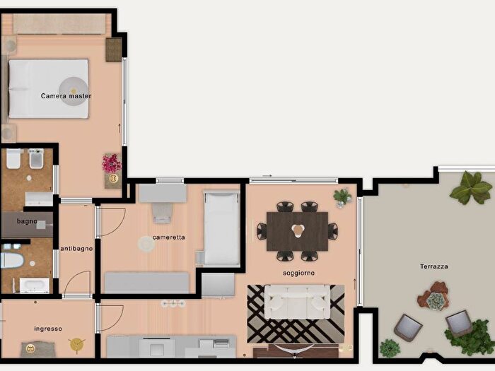 Appartamento trilocale in affitto in Via Montevideo, Solari, Milano