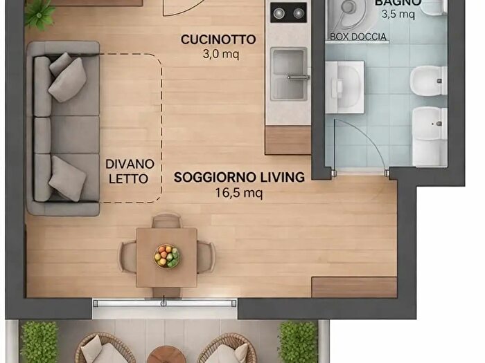 Appartamento monolocale in affitto in Via Filippo Tajani, Milano