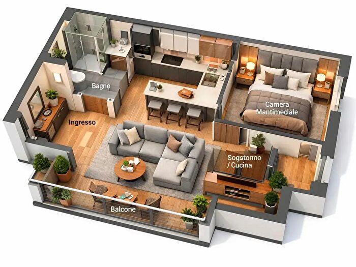 Appartamento bilocale in affitto in Via San Biagio, Paderno Dugnano