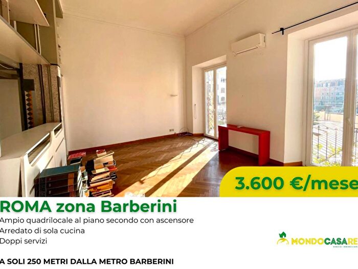 Appartamento quadrilocale in affitto in Salita di San Nicola da Tolentino, Barberini, Roma