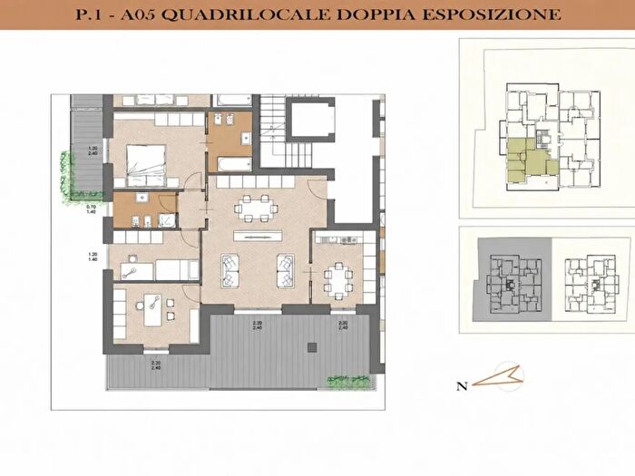 Appartamento trilocale in vendita in Via Giacomo Matteotti, Agrate Brianza