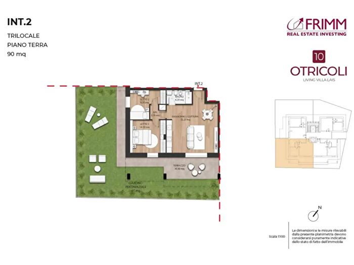 Appartamento trilocale in vendita in Via Otricoli, Roma