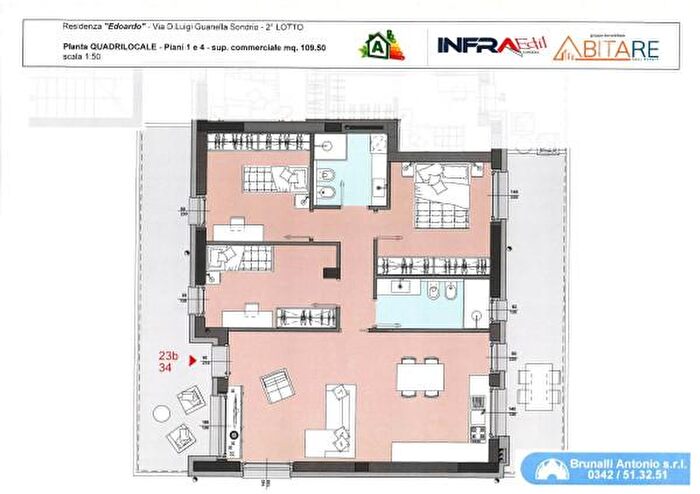 Appartamento quadrilocale in vendita in Via Don Guanella, Sondrio