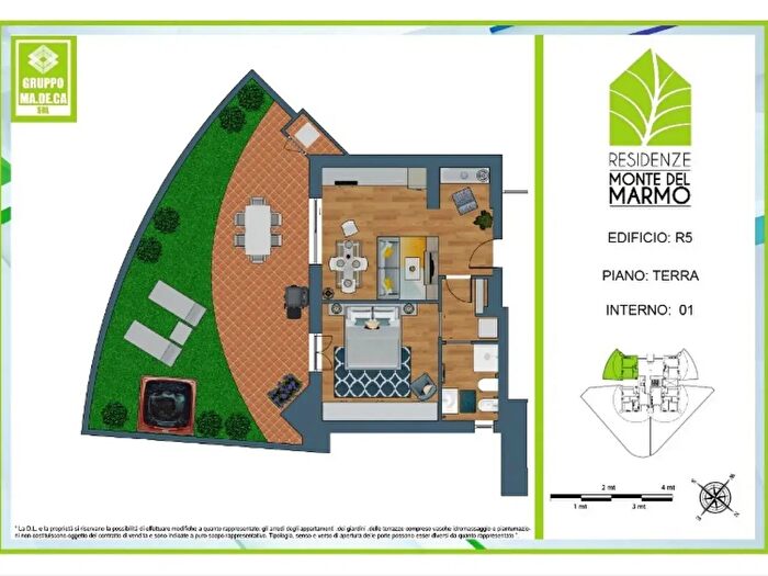 Appartamento bilocale in vendita in Via Monte del Marmo, Roma