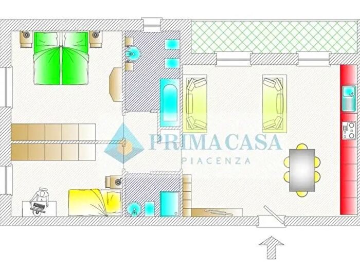Appartamento trilocale in vendita in Cadeo