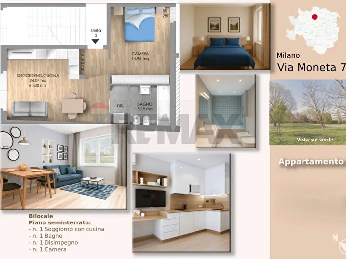 Appartamento bilocale in vendita in Milano